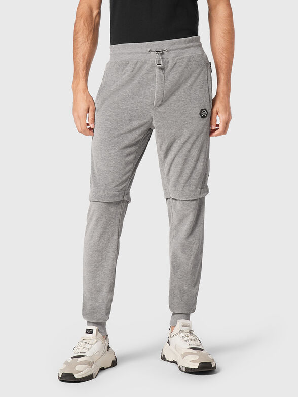 Logo accent jogging trousers in black  - 1