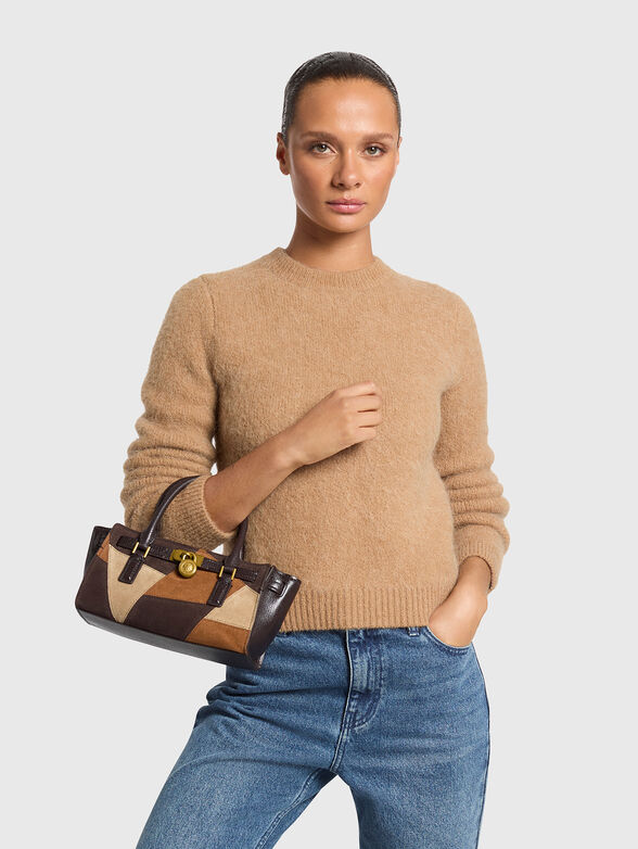 Beige wool blend sweater - 1