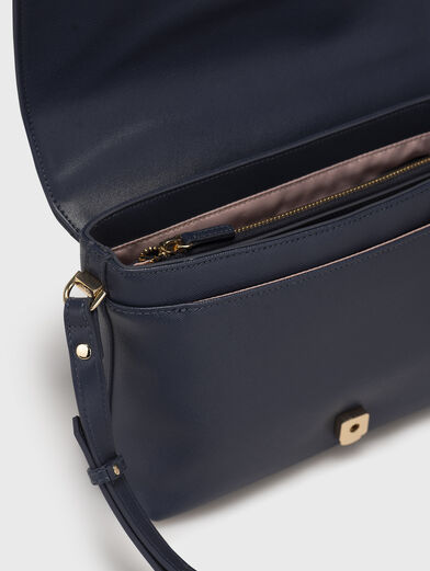 Dark blue crossbody bag with logo detail - 6