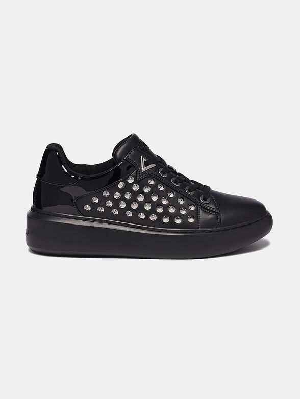 BRANDYN Black sneakers with stud applications - 1