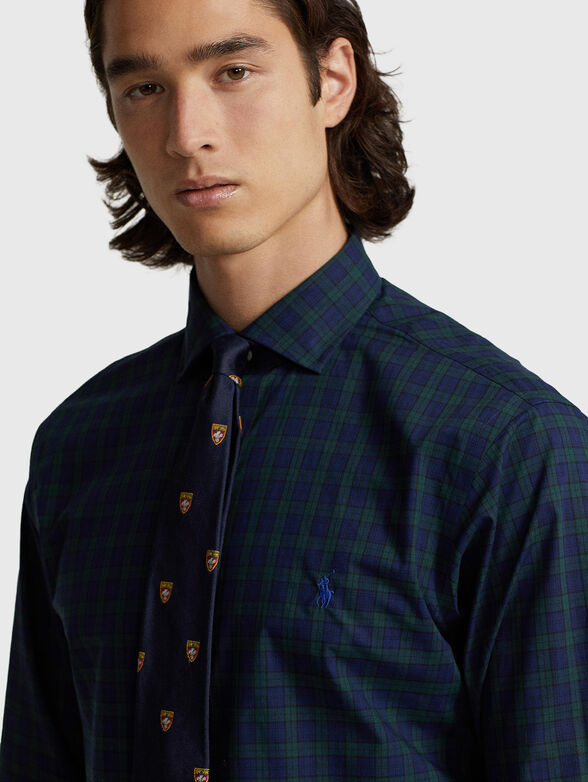 Cotton shirt with embroidered logo - 4