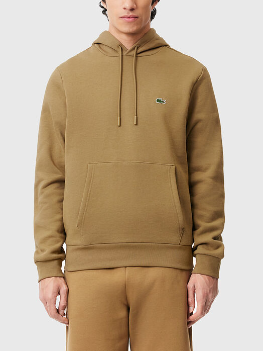 Hooded sweatshirt with logo accent