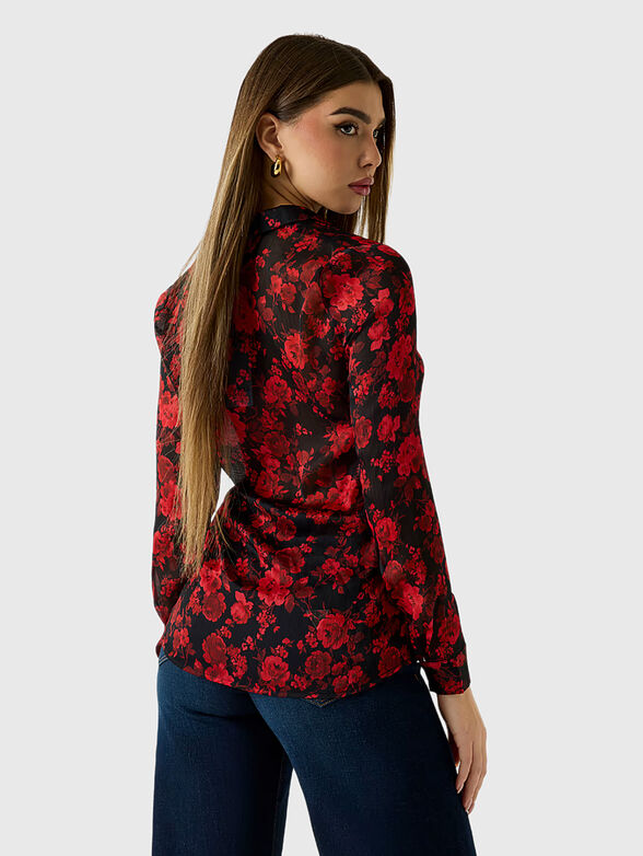 Shirt with a floral pattern  - 3