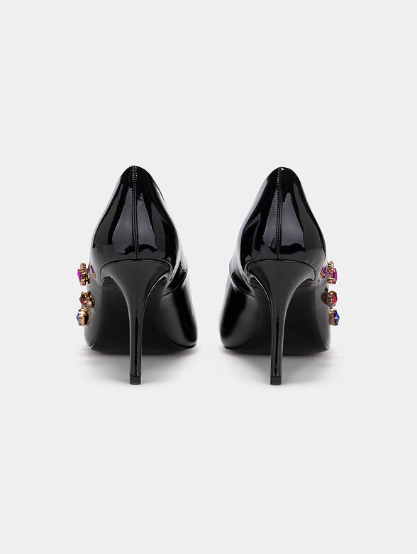 Black shoes with gemstones - 4