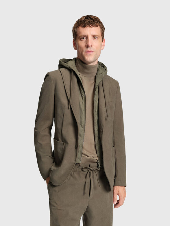 Corduroy jacket with hood - 1