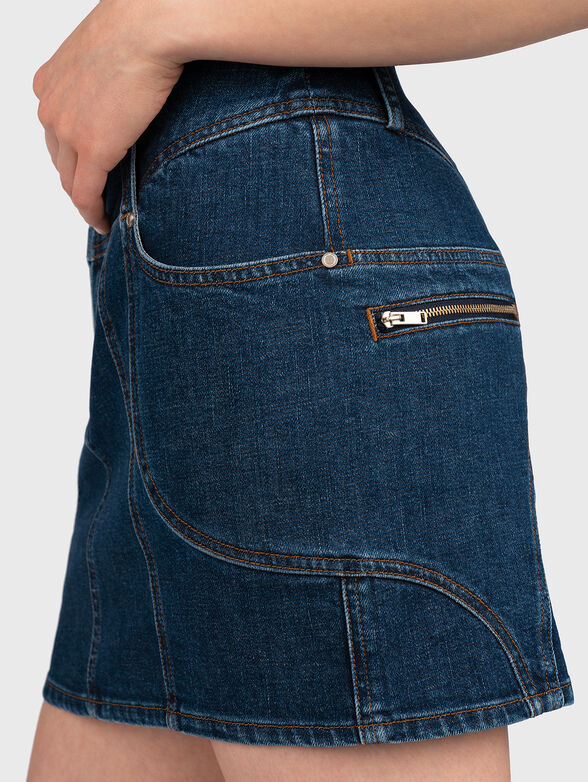 Blue denim skirt - 3