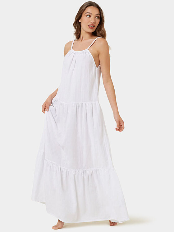 Бяла памучна рокля - 1