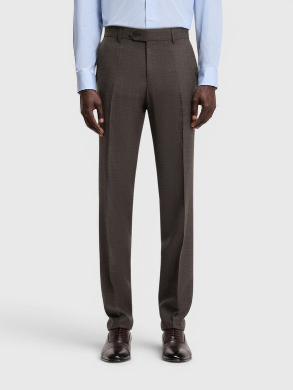 BOSS BY BECKHAM slim-fit trousers in wool blend - 1