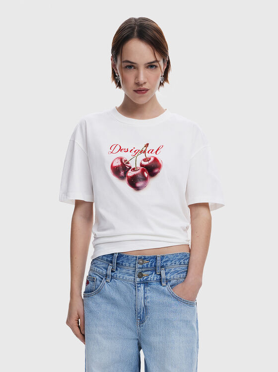 Cotton T-shirt with print - 1