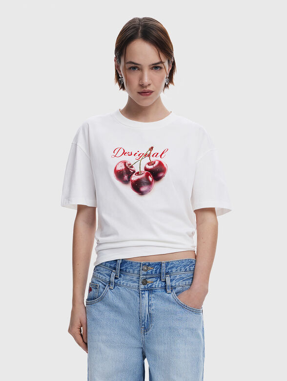 Cotton T-shirt with print - 1