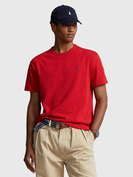 Червена тениска с лого  - 1