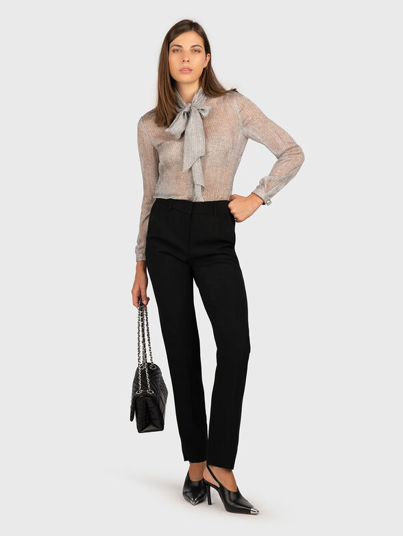 High waisted slim trousers - 6