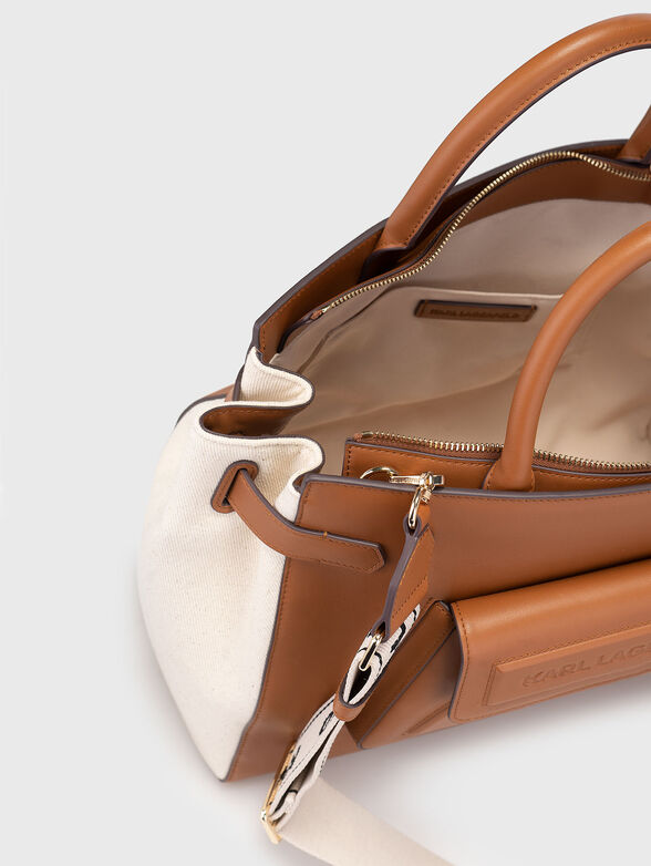 IKON leather bag with long handle - 6