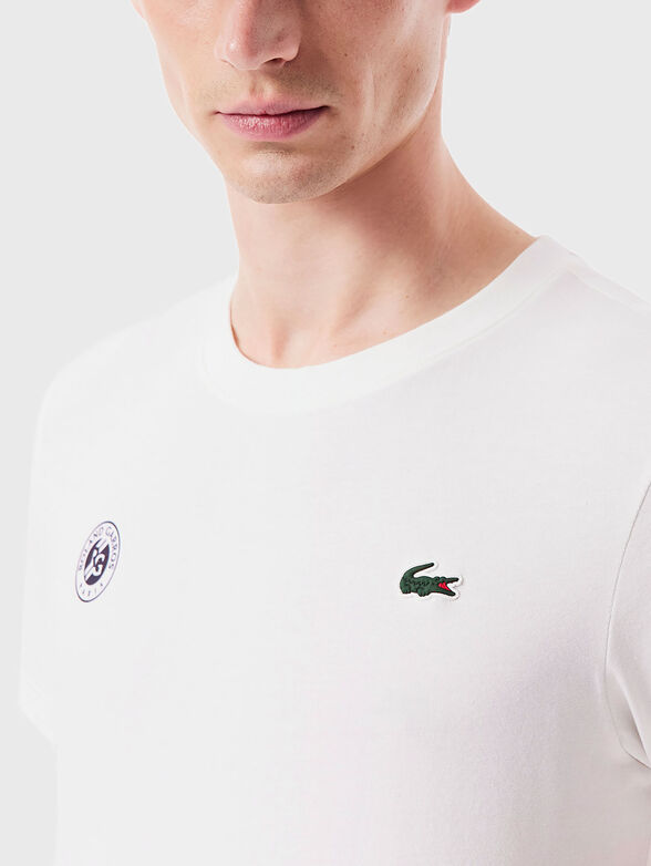 Roland-Garros Edition cotton T-shirt with oval neckline - 4