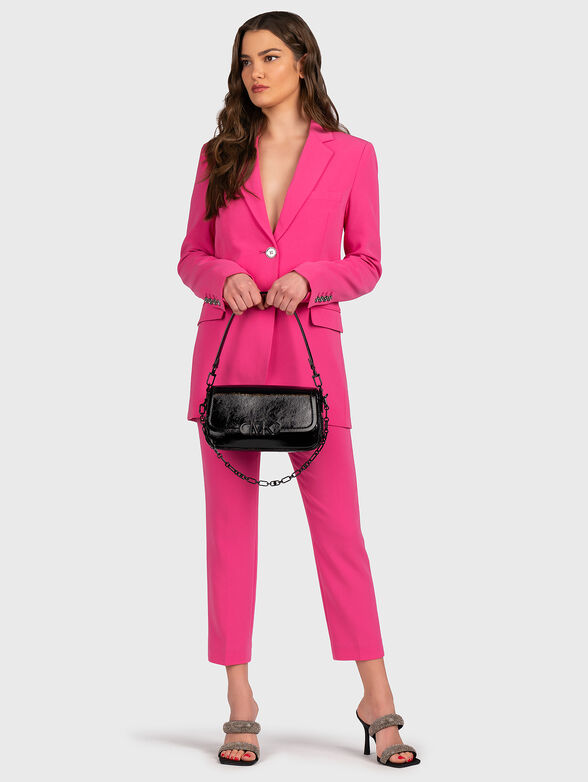 Cropped slim trousers with high waist - 4