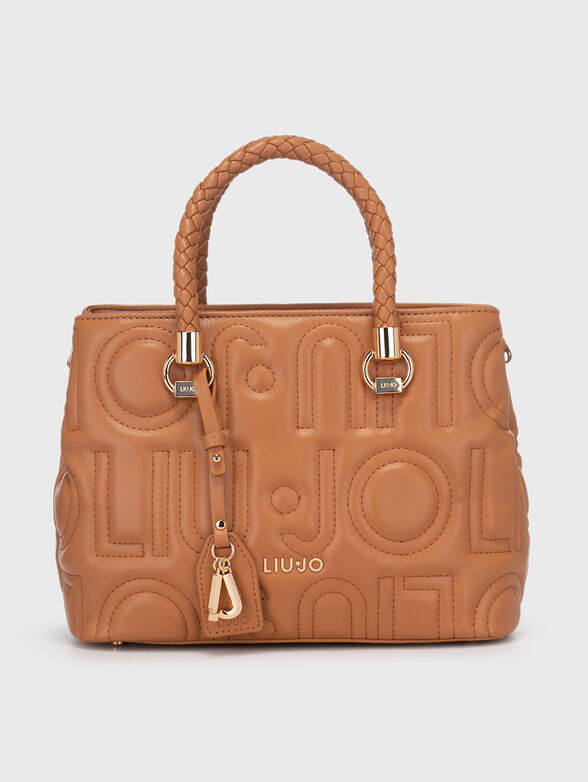 Handbag with quilted logo effect - 1