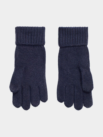 Blue knitted gloves - 2