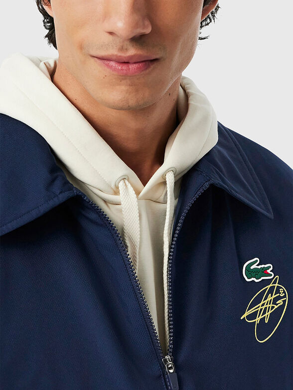 Dark blue jacket with accent embroidery - 4
