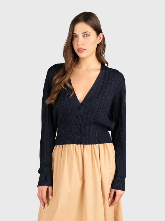 Жилетка с V-образно деколте и копчета - 1