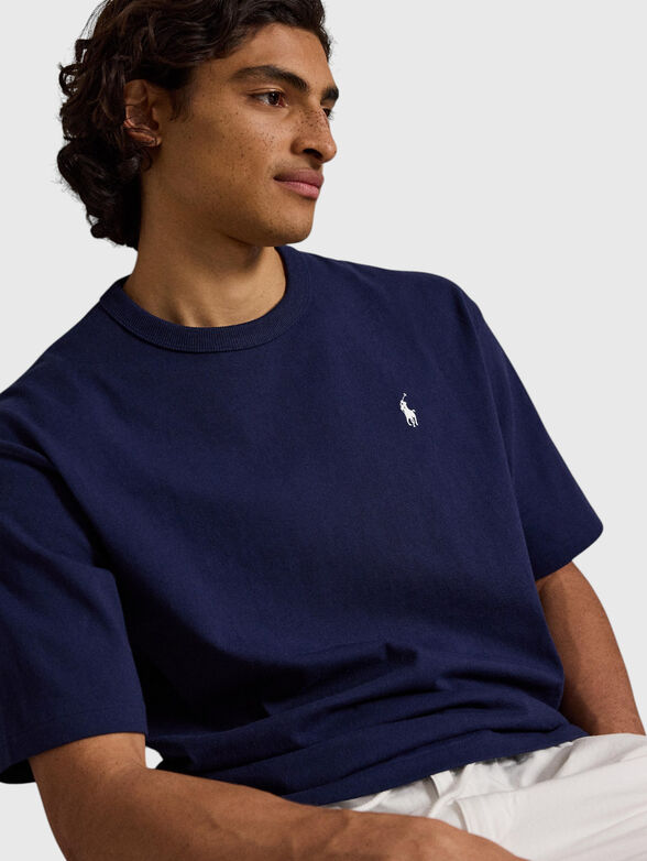 Dark blue cotton t-shirt - 3