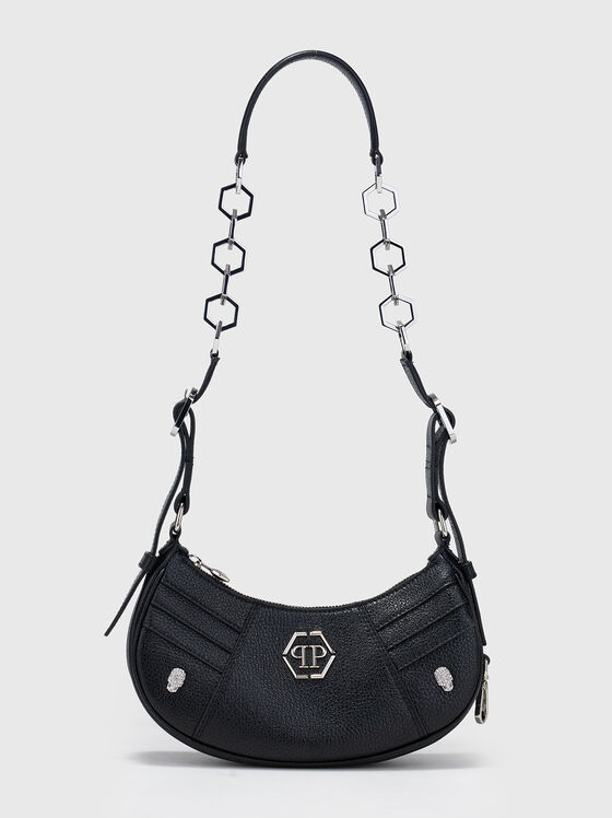 Кожена чанта с метални детайли - 1