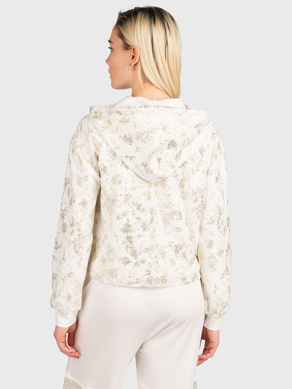 Hooded sweatshirt with applied rhinestones - 2