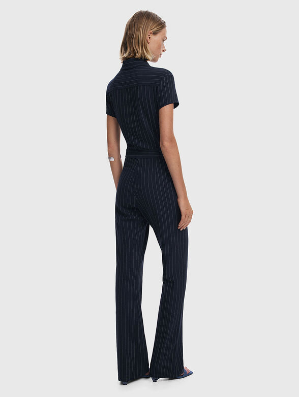 Striped jumpsuit with zip - 2