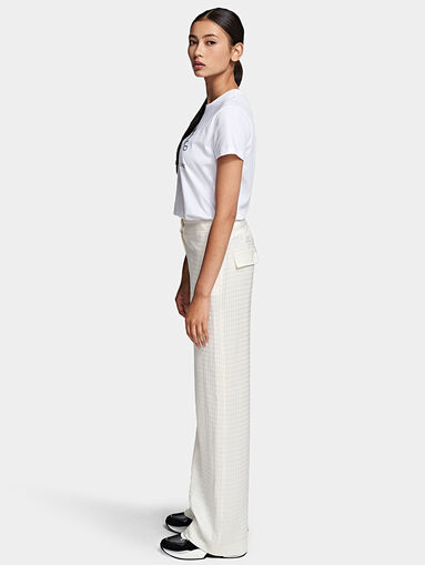 Black pants with logo print - 4