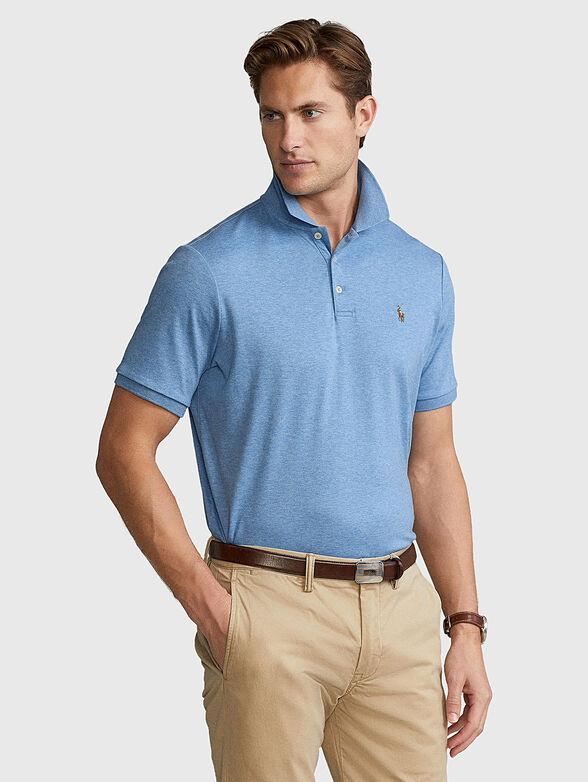Polo-shirt with multicoloured logo embroidery - 1