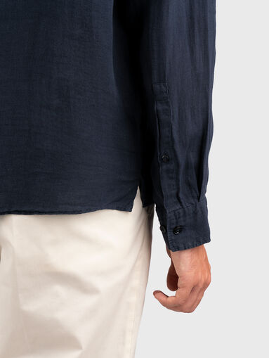 ERMANN long sleeved linen shirt - 4