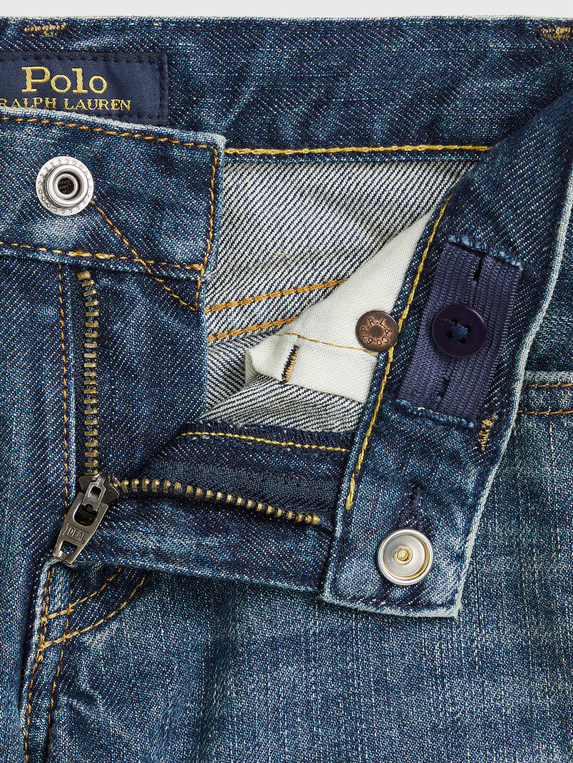 Cotton jeans with logo detail - 3