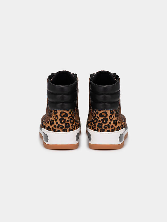 High top sneakers with leopard print - 4
