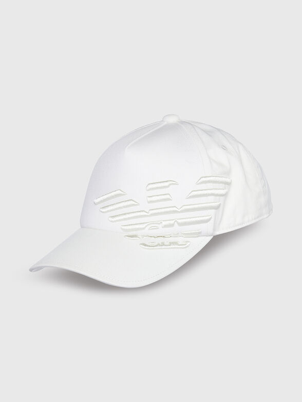 White hat with embossed logo - 0