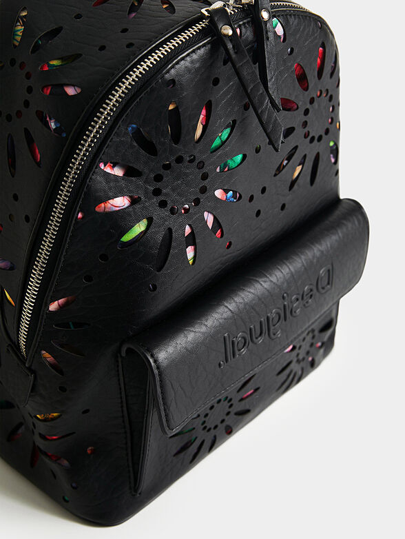 Backpack with floral print - 4