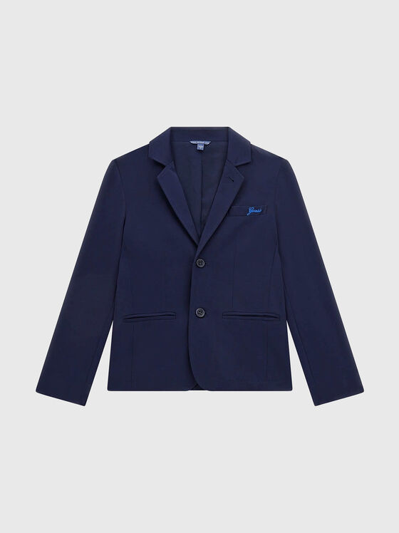 Dark blue blazer with logo detail  - 1