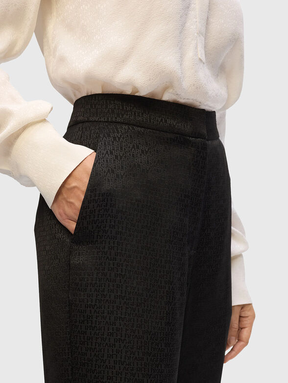 Jacquard trousers with monogram - 3