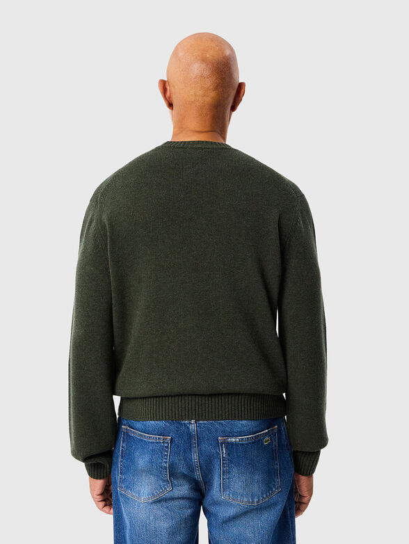 Crew neck green sweater - 3