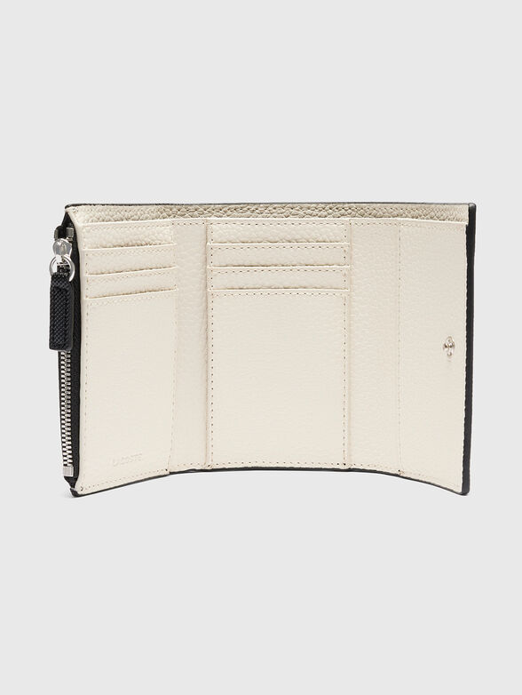 Beige wallet with logo detail - 2