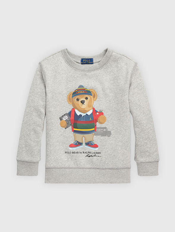 Grey sweatshirt with print - 1