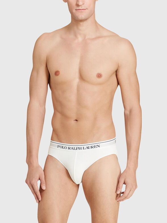 Set of three pairs of briefs with logo details - 3