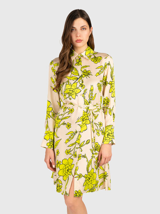 Long sleeve dress with floral print