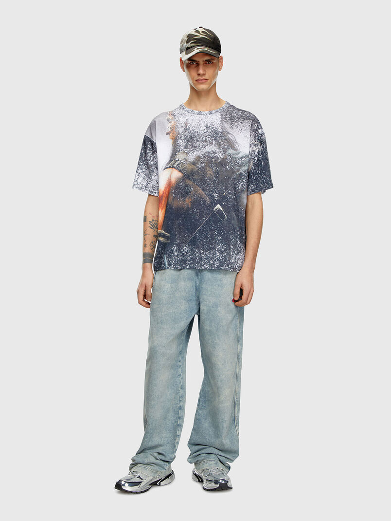 T-BOXT-Q21 T-shirt in cotton fabric with print - 3