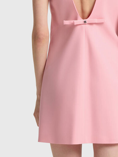 Mini dress with accented back - 5