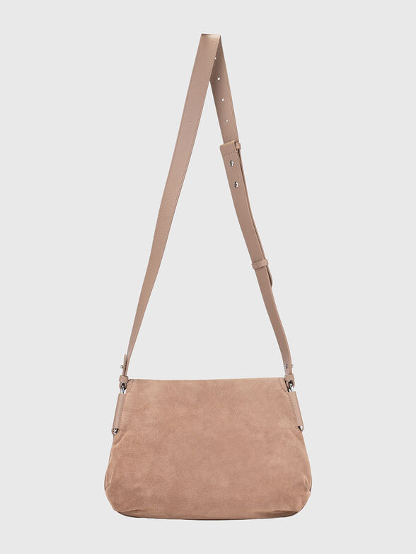 Suede crossbody bag with logo - 2