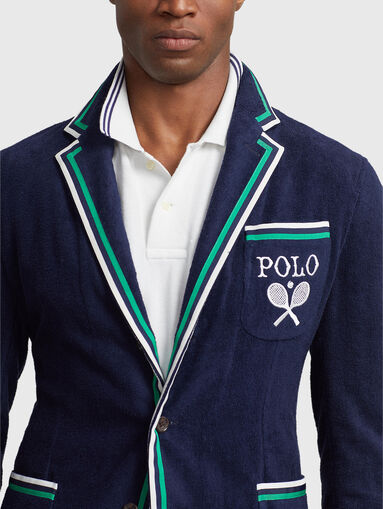Cotton sports jacket with embroidery - 5