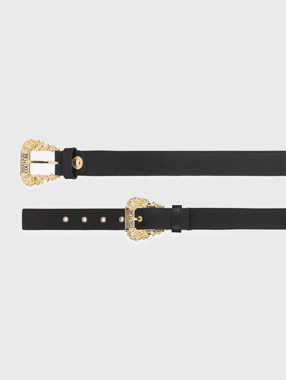 Black leather belt - 2