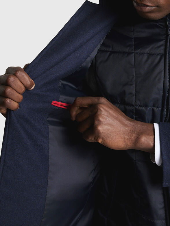 Double jacket in carded wool flannel - 5