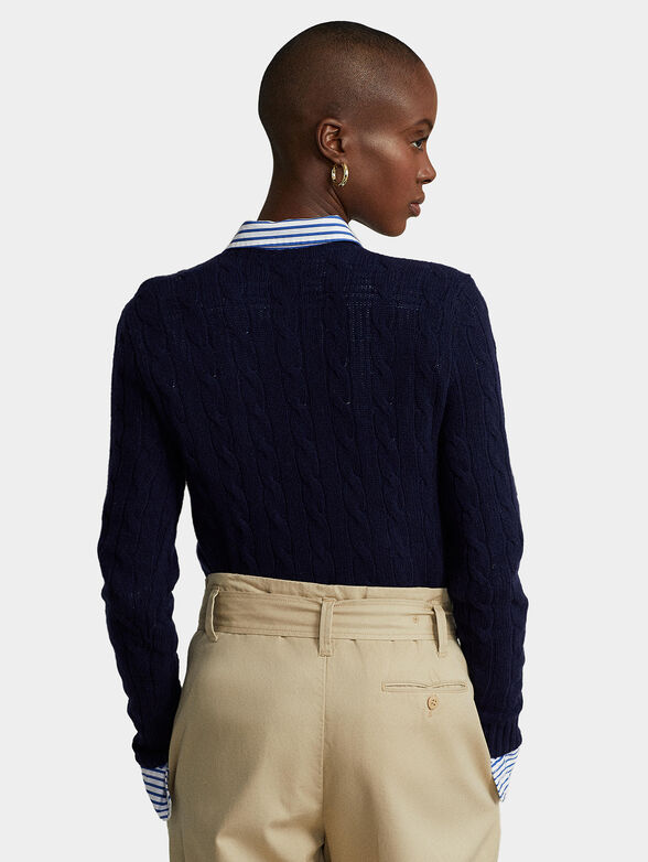 JULIANNA dark blue sweater with logo embroidery - 2