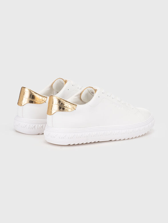 GROVE leather sneakers with gold details - 3