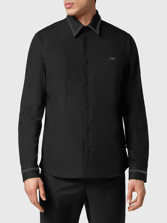 SUGAR DADDY black shirt with eyelets - 1